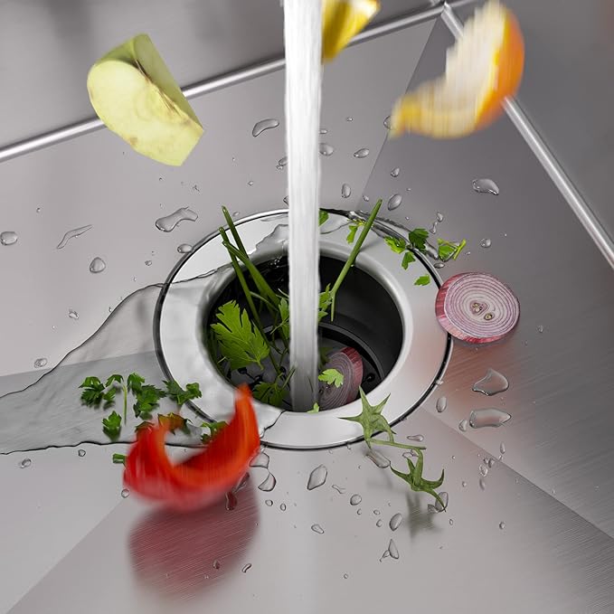 KRAUS Kore™ Workstation 33-inch Undermount 16 Gauge Double Bowl Stainless Steel Kitchen Sink with Accessories (Pack of 8) with WasteGuard™ Continuous Feed Garbage Disposal, KWU112-33-100-75MB