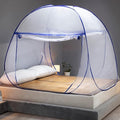 Mosquito Net for Bed, Folded Size 12 inch Portable Camping Travel Mosquito Net, Pop Up Mosquito Tent with Double Entry for King Queen Size Bed (Blue, 71"x79"x59")