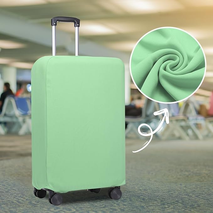 PATIKIL Luggage Cover, Suitcases Covers Elastic Carry on Cover Protector Washable Scratch-Resistant Fits 22-23 Inch Luggage for Travel Business Trips, Light Green