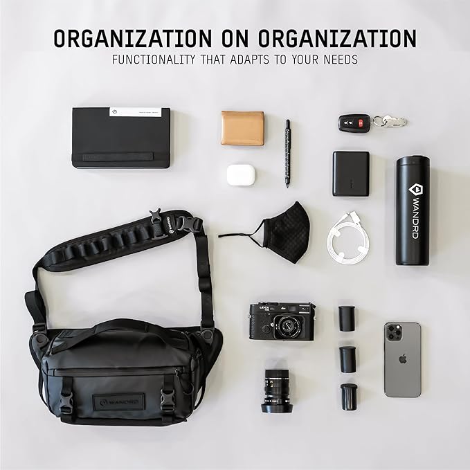 WANDRD ROGUE V1 6L Sling: Compact Camera Sling and Crossbody Bag with Fast Access, 3-Way Carry– Lightweight Everyday Bag Great for Travel, Photography, and Daily Use (Black)