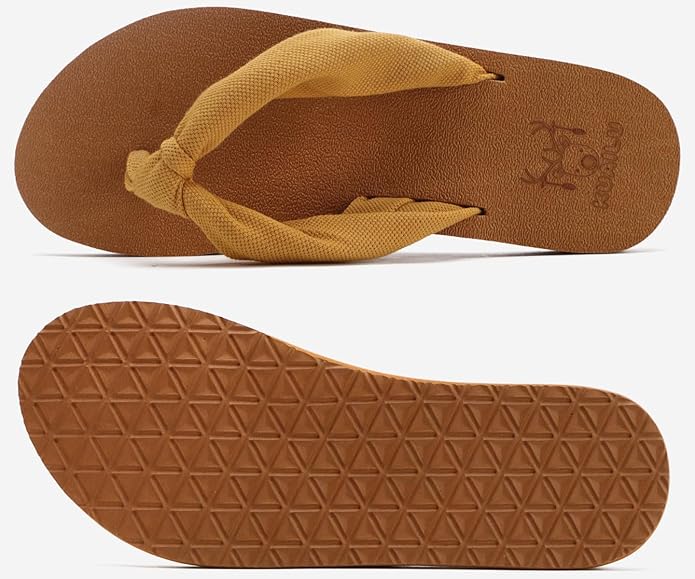 KuaiLu Flip Flops for Women with Arch Support Yoga Mat Comfortable Summer Beach Walking Thong Cushion Sandals Slip On Indoor Outdoor