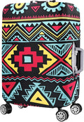 7-Mi Travel Luggage Cover Elastic Sleeve 22"-24" Anti-Scratch Suitcase Protector Cover Size M, Bohemia