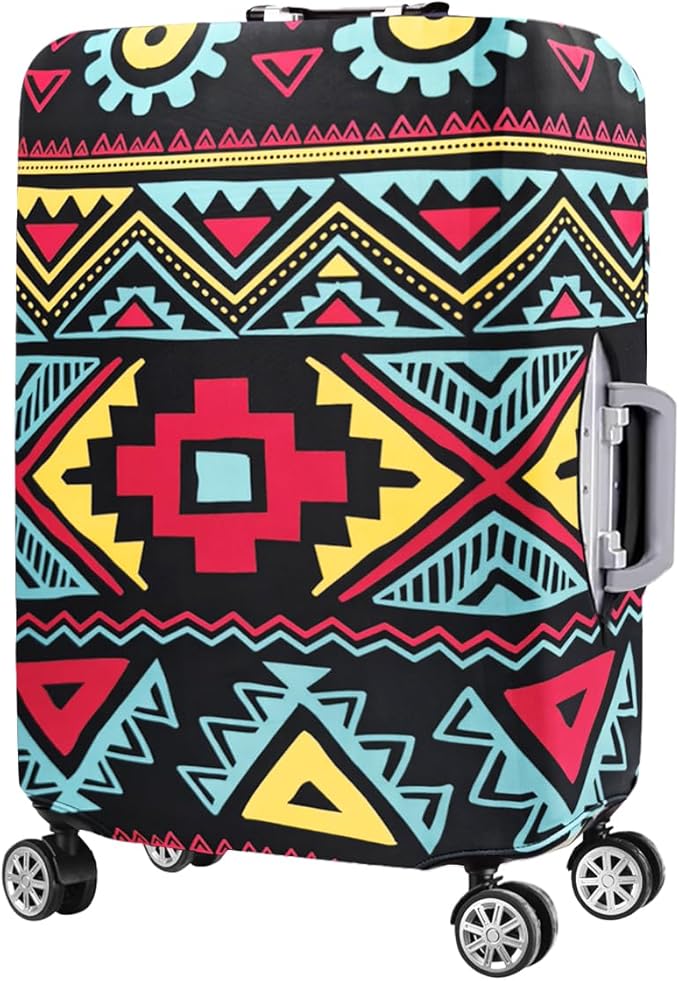 7-Mi Travel Luggage Cover Elastic Sleeve 26"-28" Anti-Scratch Suitcase Protector Cover Size L, Bohemia
