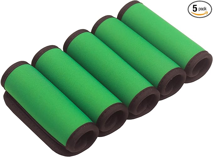 Neoprene Luggage Handle Wraps for Traveling Bright Color Luggage Tags|Handle Wraps|Handle Covers (Dark Green)