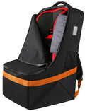 YOREPEK Car Seat Travel Bag, Padded Car Seats Backpack for Air Travel, Heavy Duty Gate Check Carseat Travel Bag for Airplane, Airport Gate Check Bag (Orange)