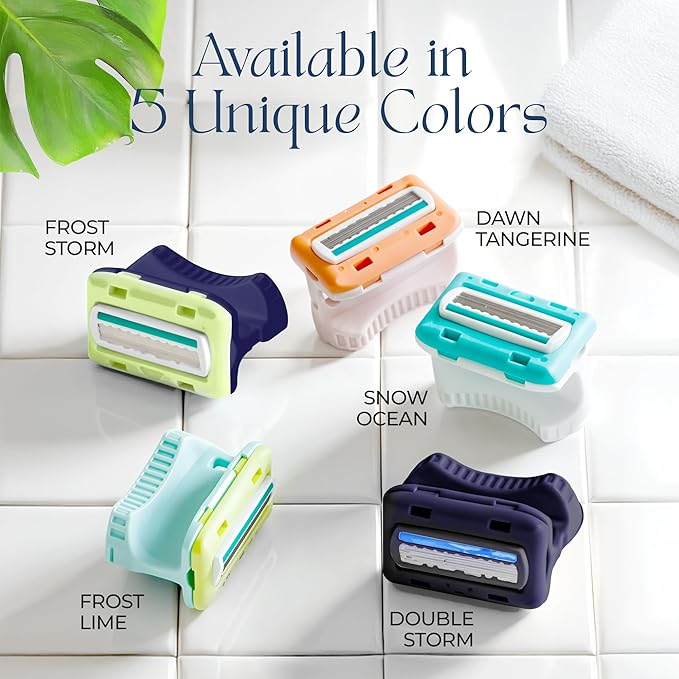 Mini Travel Razors for Women and Men - Women Razors for Shaving, Razor for all Skin Types, Travel Pouch, 5 x 6 Blades Catridges