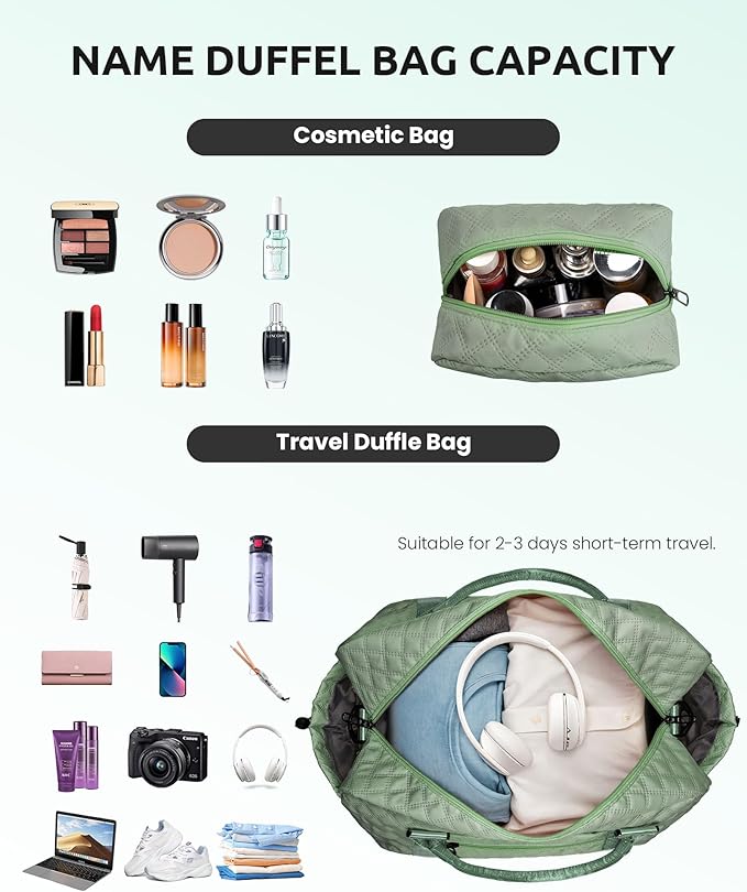 Gifts For Teacher Women-Initial Girl Travel Bag with Shoe Compartment, Personalized Weekender Bag for Her, Monogram Overnight Bag for Women, Letter Travel Bag with Makeup Bag (Letter R)