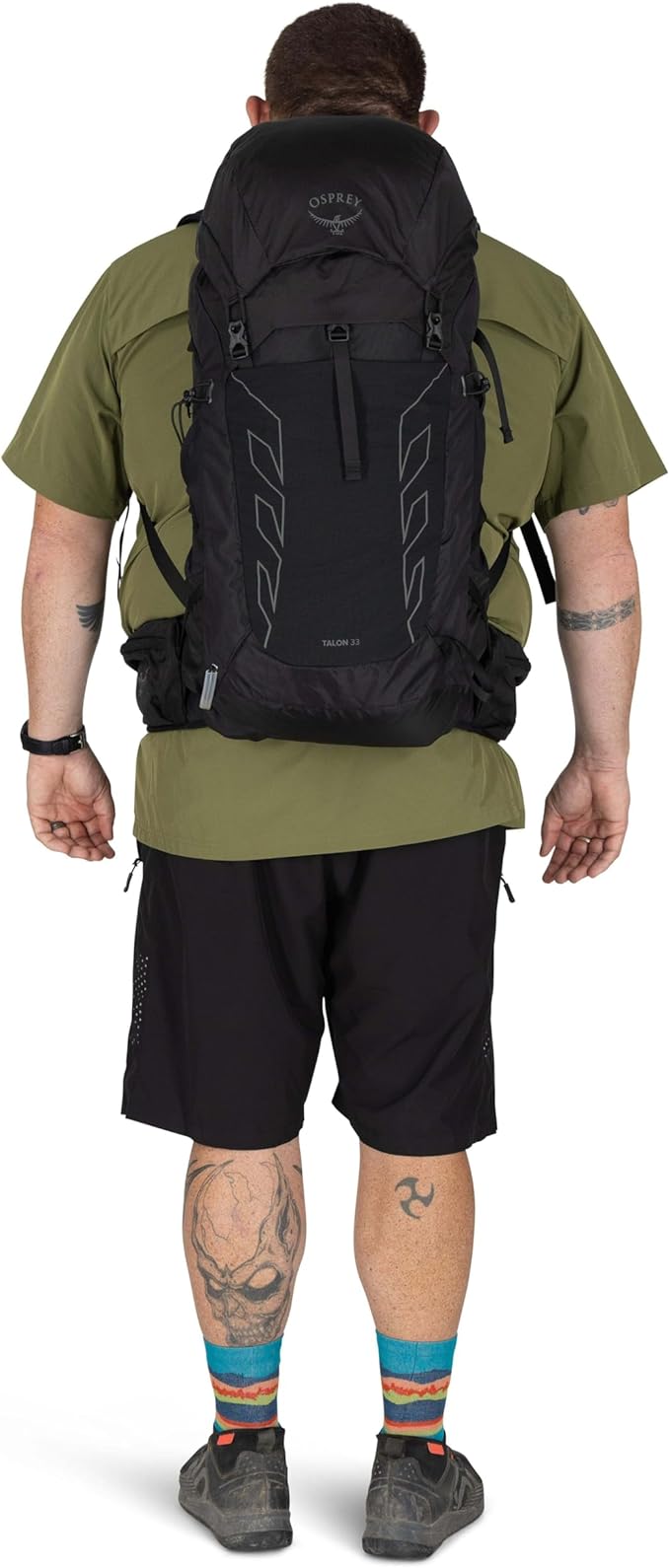 Osprey Talon 33L Men's Lightweight Hiking Backpack with Hipbelt, Green Canopy/Pine Leaf, Extended Fit