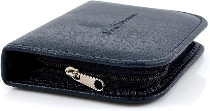 Ben Sherman Nail Clippers for Men Travel Size Nail Clipper Set, 5 Pcs Mens Nail Grooming Kit includes Nail Clippers, Scissors, Tweezers and Leather Traveling Case