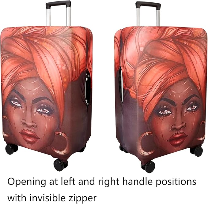 WUJIAONIAO Travel Luggage Cover Baggage Suitcase Cover Protector Skins 18-32 Inch (Brown A10, L (for 25-28 inch luggage))