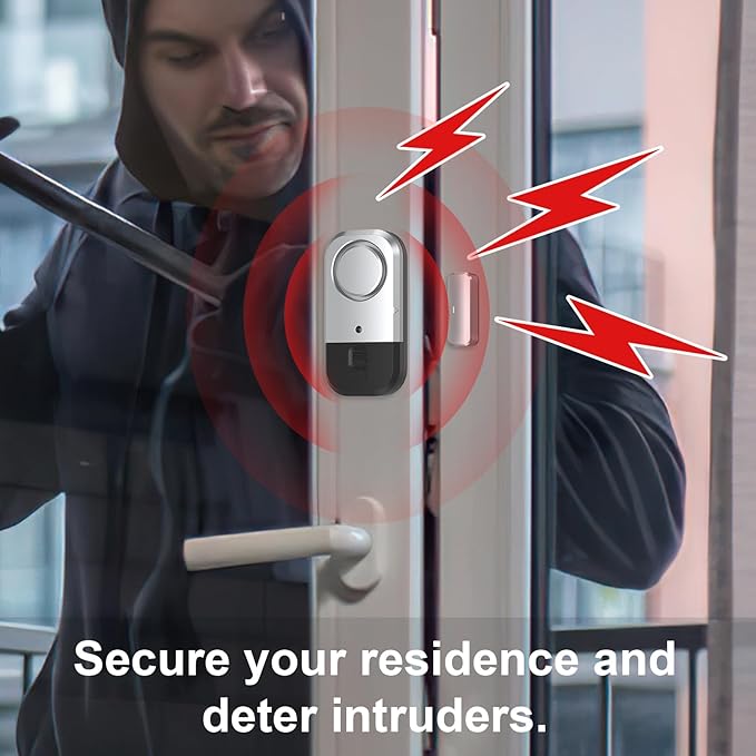 Door Window Alarm Sensors - Door Alarms for Kids Safety, Door Alarms for Home Security, for Home, Office, Store, Garage, Dorm Room, Apartment, RV, 8 Pack