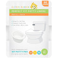 Potty Liners Compatible with Summer Infant My Potty Pro - 60 Count - Strong, Leak-Proof, Baby-Safe, Perfect Fit - Clever Baboon