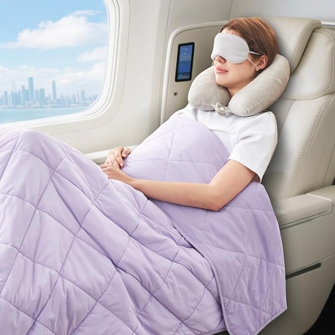 Cozy Bliss Cooling Throw Blanket for Hot Sleepers, Q-Max 0.4 Cooling Comfort 50x70, Cold Blankets for Night Sweats Sleeping, Ultra-Cool Lightweight Breathable Summer Blanket for Bed Travel