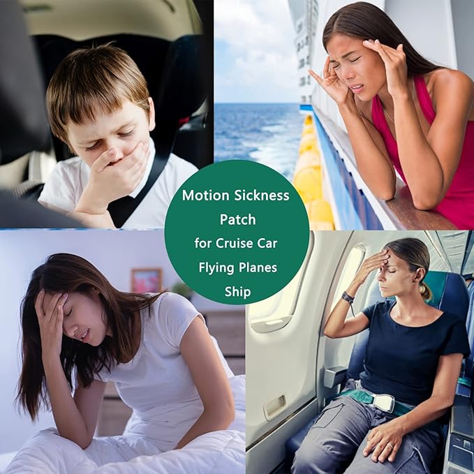 Motion Sickness Patches for Car and Boat Rides, Ships, Cruise and Airplane & Other Forms of Transport - Travel Essentials, for Adults and Kids (48 Count)