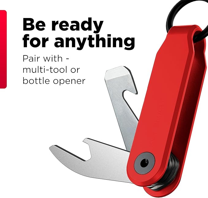 KeySmart Keychain Key Holder - Compact Key Organizer for Key Chain, EDC Key Chains, Key Ring Keychains