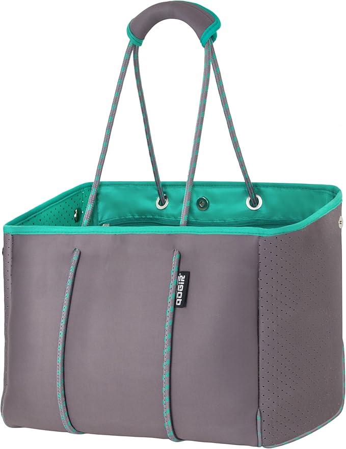 QOGiR Neoprene Multipurpose Beach Bag Tote with Inner Zipper Pocket … … … …