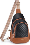 Crossbody Bags for Women Anti Theft Small Sling Handbag with Zipper Lock Vegan Leather RFID Blocking Chest Pure