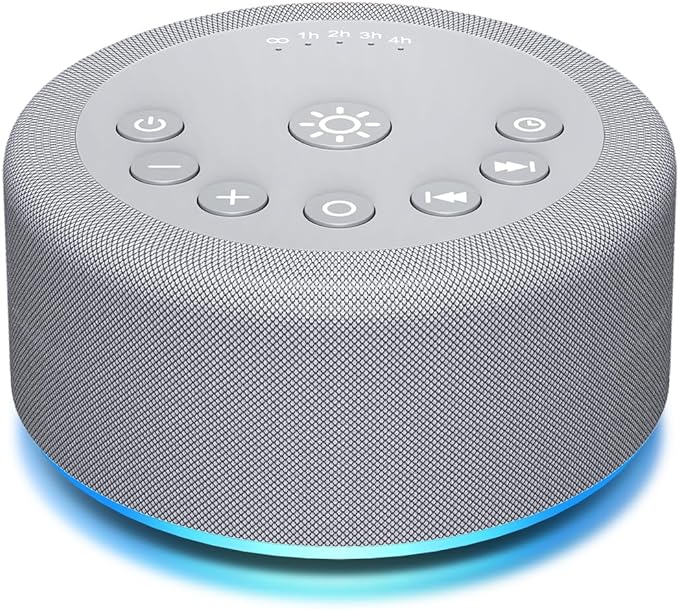 Sound Machine Night Light White Noise Machine 30 Non Looping Sounds 12 Lights 5 Timers 36 Adjustable Volume Memory Function Brown Noise Sleep Sounds Machine for Baby Kids Adult & Home Office Travel