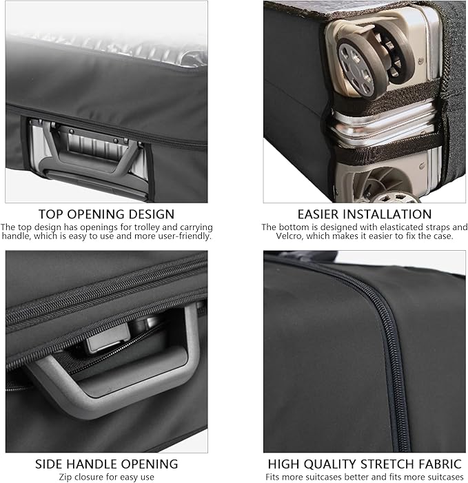 Transparent PVC Suitcase Cover, No Disassembly Required Clear Luggage Protector Suitcase Cover
