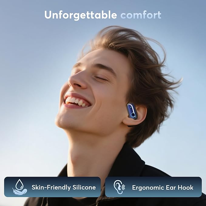 168 Languages AI Translation Earbuds, Bluetooth 5.4 Headphones Translator, 4-in-1 Smart Mode Touch Screen Real-Time Earphones Fit iOS and Android Ideal for Travel Business Learning, Deep Blue