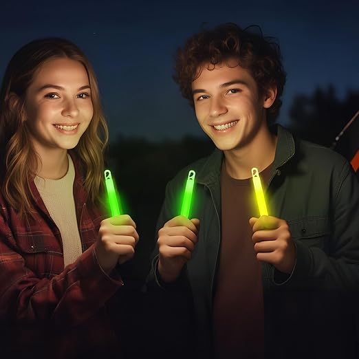 Glow Fever Emergency Safety Military Grade Glow Sticks, 30pcs 6'' Lightsticks, Light Up Ultra Bright with 12 Hours Duration. for Hiking Party Camping Blackouts Hurricane Shelter Survival Kit (Yellow)