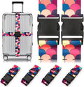 Adjustable Travel Luggage Strap Suitcase Belt Travel Bag Accessories 1.96 in W x 6.23 ft L