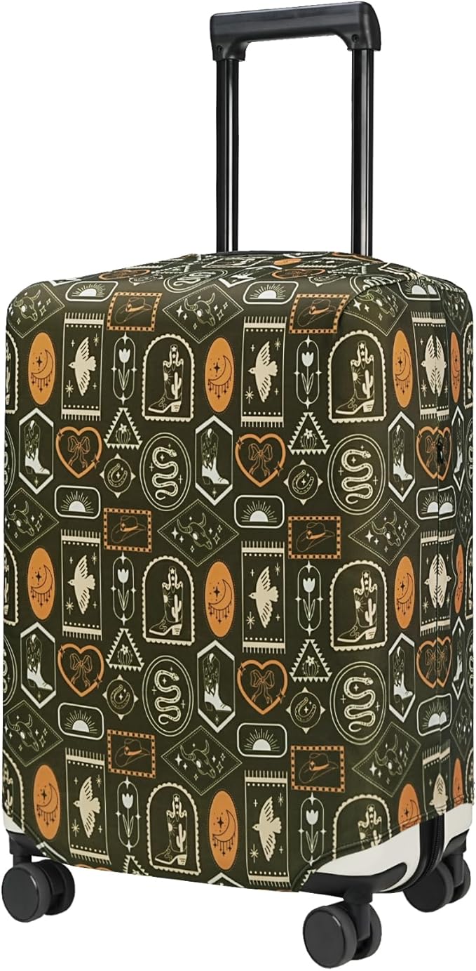 HYPER VENTURE Washable Luggage Cover - Fashion Suitcase Protector Fits 23-26 Inch Luggage (Wilderness Mark, M)