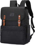 HFSX Laptop Backpack Men Women Vintage Backpack Bookbag College Backpacks Stylish Backpack Black Fits 15.6 Inch Laptop