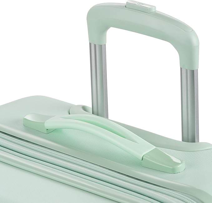 SwissGear 7366 Hardside Expandable Luggage with Spinner Wheels, Clearly Aqua, Checked-Medium 23-Inch