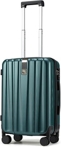 Hanke 20 Inch Carry On Luggage 22x14x9 Airline Approved Lightweight PC Hard Shell Suitcases with Wheels Travel Luggage Rolling Suitcase Travel Luggage Bag for Weekender(Blackish Green)
