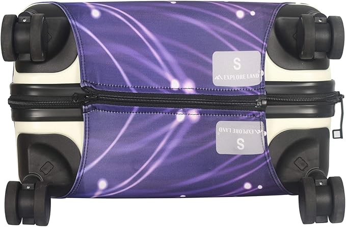 Explore Land Travel Luggage Cover Suitcase Protector Fits 18-22 Inch Case (Fireworks, S)