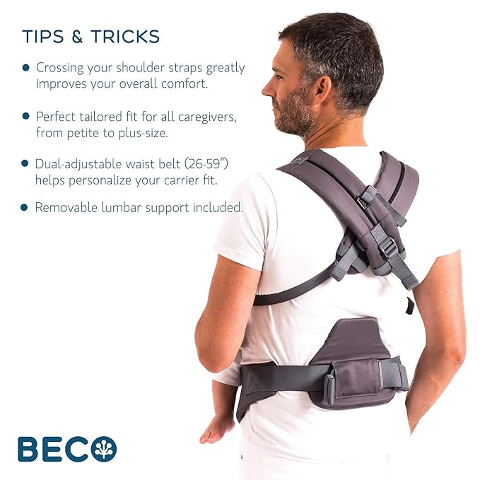 Beco 8 Baby Carrier from Newborn to Toddler (7-45lbs) - All in 1 Hybrid Front, Hip and Backpack Style Carrier with Breathable, Cooling Mesh - Camo