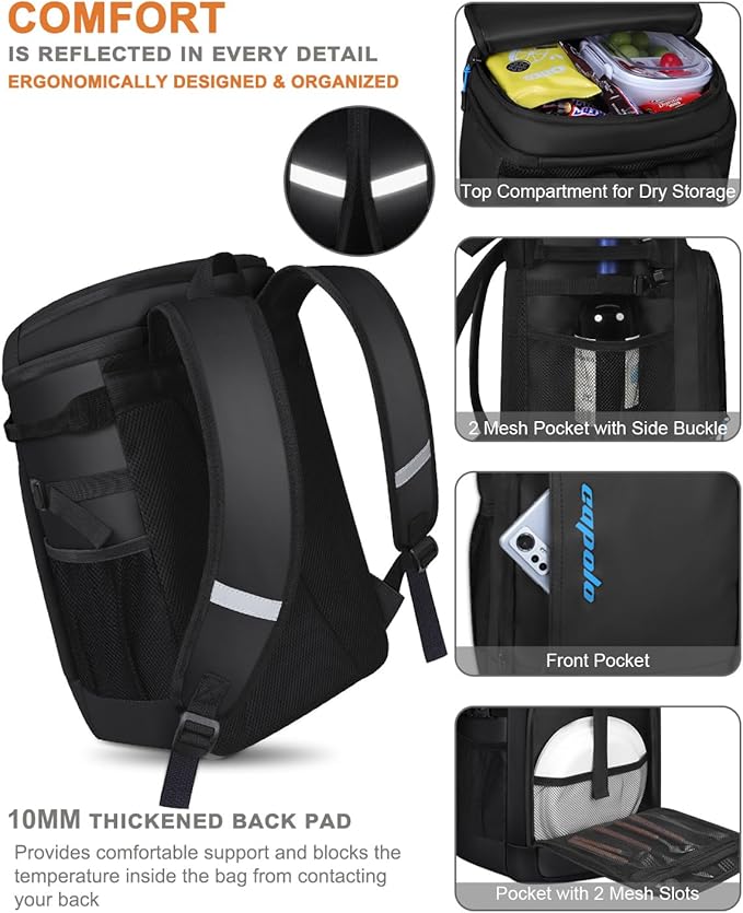 Capolo 36/45 Cans Cooler Backpack Insulated Waterproof for Women Men Lunch Backpack Coolers Leak Proof Soft Cooler Bags