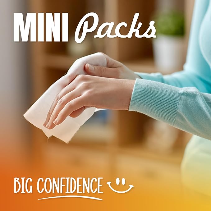 Mini Travel Wipes (8 packs, 8 wipes each) - Compact Wet Wipes for Hands and Face, Green Tea Scent, On The Go Wipes for Camping & Travel, Skin-Friendly for Adults, Total 64 Ct.