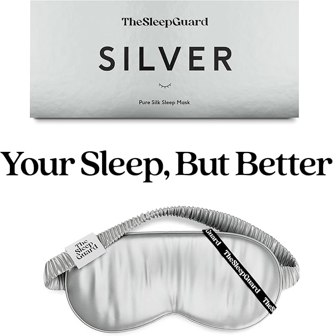 Pure Silk Sleep Mask [100% 6A Mulberry Silk, 22 Momme] Light Blocking Travel Essentials. Eye Masks for Sleeping. Black Oeko-Tex Blindfold. Eye Covers for Men & Women