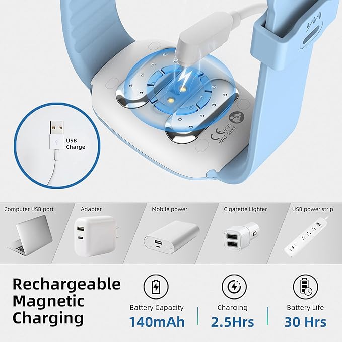 EmeTerm Fashion FDA-Cleared Relieve Nausea Electrode Stimulator Morning Sickness Motion Travel Sickness Vomit Relief Rechargeable No Gel Drug Free Wrist Bands Without Side Effects (2 Pack)