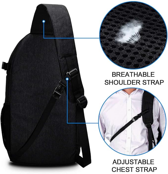CADeN Camera Bag Sling Backpack for DSLR/SLR Mirrorless Camera Waterproof, Camera Case Compatible for Sony Canon Nikon Camera and Lens Tripod Accessories Black