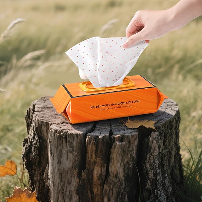 Dish Wipes Extra Thick - 96 Count Biodegradable Camp Kitchen Wipes | A Soap-and-Water Alternative Kitchen Cleaning Handy Wipes for Kitchen Each piece is 7.1"X8.9"