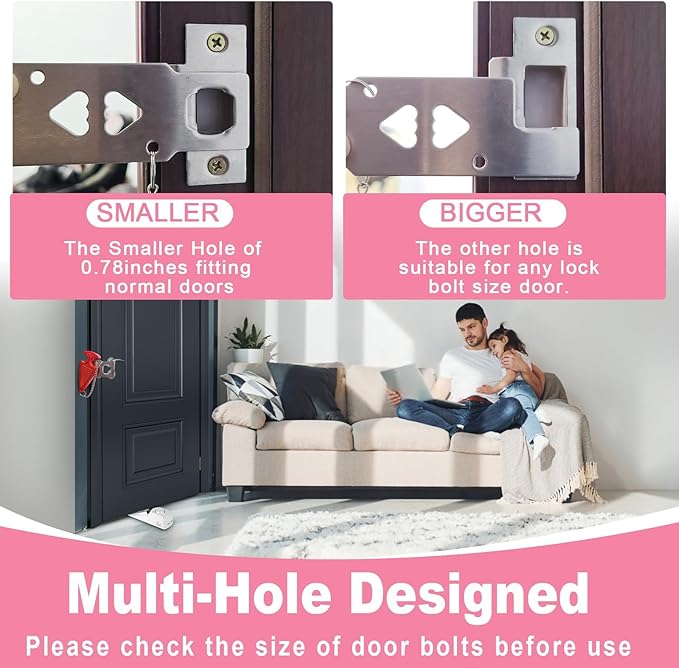 Portable Door Stop Alarm, No Installation Required, Provides Security for Home, Hotel and Traveling(3 Pack Door Stop)