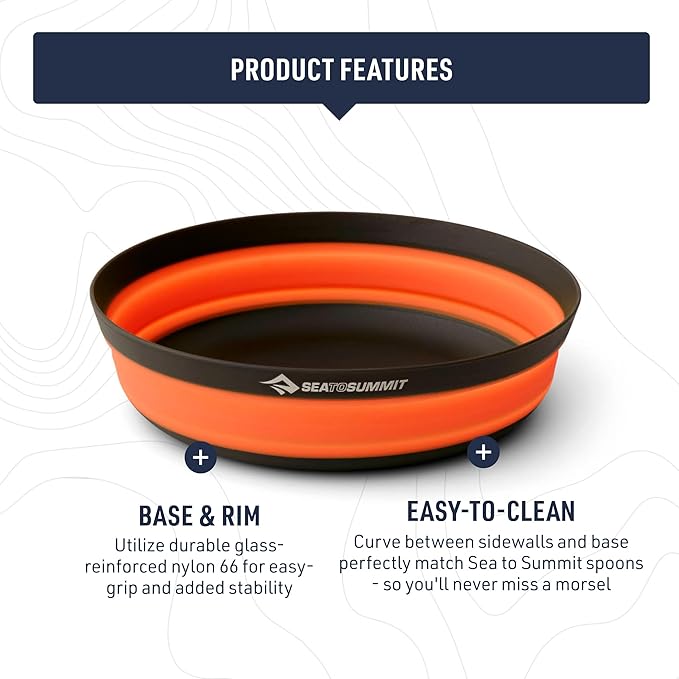 Sea to Summit Frontier Ultralight Collapsible Bowl, Medium (23 fl oz), Sulphur Yellow