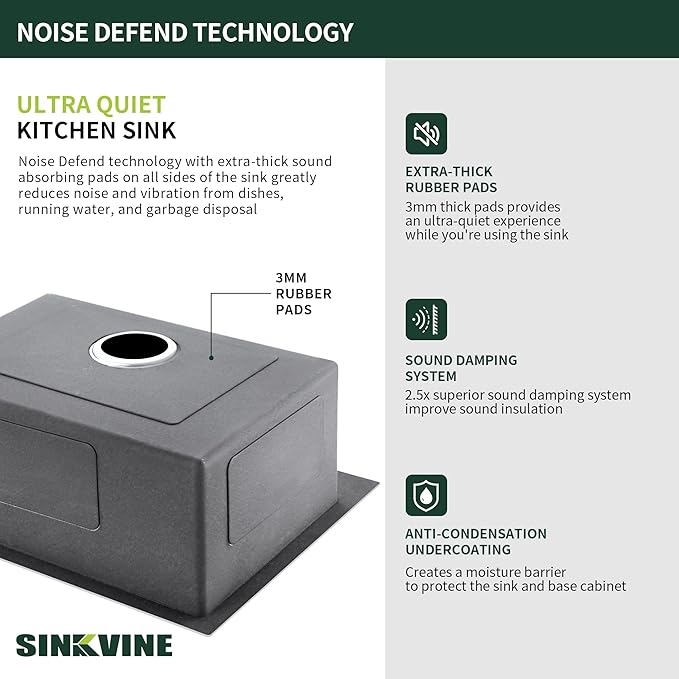 22 Inch Drop-In Kitchen Sink, SINKVINE 22" x 18" Stainless Steel Indoor and Outdoor Sink, Top Mount Deep Single Bowl Sink for Laundry, Wet Bar, RV, w/Drain Strainer, Bottom Grid, Roll-up Drying Unit