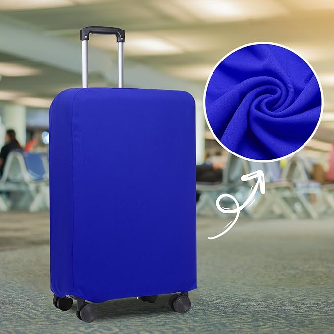 PATIKIL Luggage Cover, Suitcases Covers Elastic Carry on Cover Protector Washable Scratch-Resistant Fits 26-27 Inch Luggage for Travel Business Trips, Blue