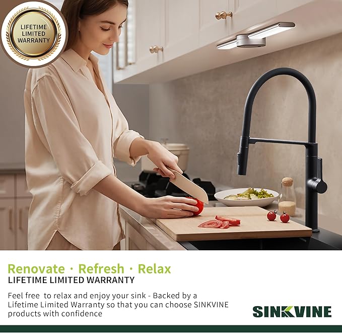 25-Inch Drop-In Kitchen Sink, SINKVINE 25" x 18" Stainless Steel Indoor and Outdoor Sink, Top Mount Large Deep Single Bowl Sink for Laundry Room, with Drain Strainer, Bottom Grid, Roll-up Drying Unit
