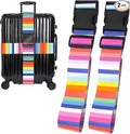 Rainbows Luggage Straps for Suitcases, Adjustable Luggage Travel Belts Security While Travel, Strong Polyester Fabric, Easy-to-Recognize Stylish Design Travel Essentials, 2 Pack