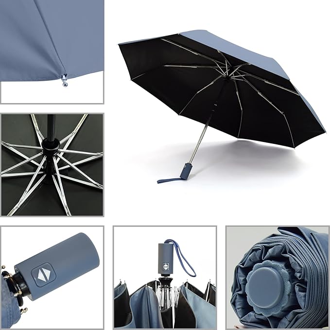 SY COMPACT Umbrella Automatic Travel Waterproof Light Folding Umbrellas Easy Carry for Women and Men