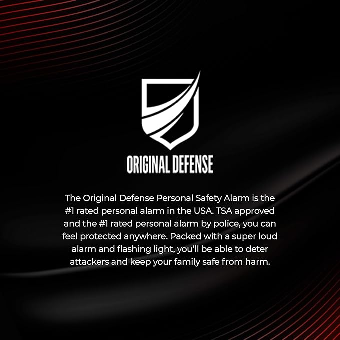 Original Defense® Siren Self-Defense Alarm (Mint) - 130 dB Keychain Alarm with LED Strobe Light for Women, Children, and Elderly - Police Recommended
