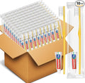 HOFASON Disposable Toothbrushes With Toothpaste Pack of 10, Yellow Hollow Travel Set Individually Wrapped for Homeless, Nursing Home, Shelter, Hotel