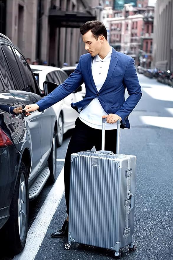 HotWay Carry On Luggage with Aluminum Frame, 20 Inch PC Hard Shell Suitcase with Spinner Wheels and TSA Locks, Lightweight Luggage for Business Travel (22x14x9 Airline Approved)