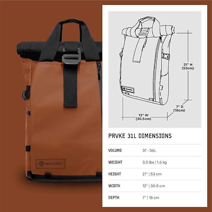 WANDRD PRVKE 31L, V3 Photography Bundle: Weather-Resistant Travel & Camera Backpack with Laptop Sleeve, Quick Side Access, Clamshell Opening – Ideal Photography & Travel Bag