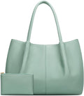 KKXIU Tote Bag for Women Vegan Leather Shoulder Purse Large Capacity Travel Bag